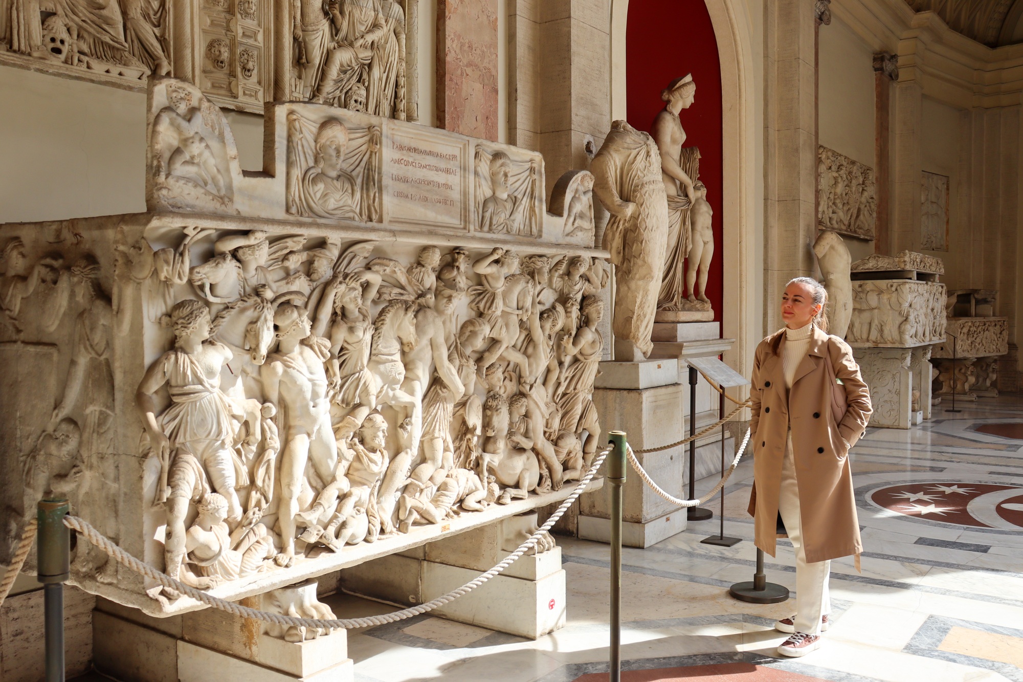 Woman at museum.
