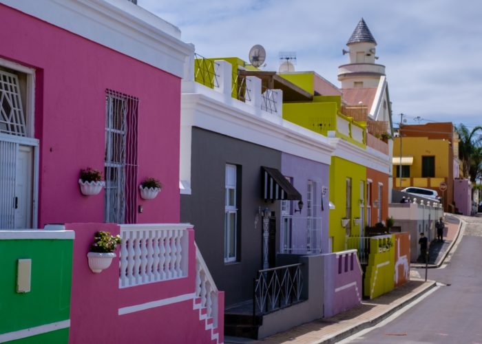 Bo Kaap Township in Cape Town, colorful house in Cape Town South Africa