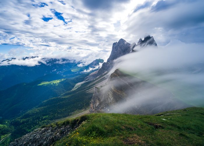 Seceda mountain in the Dolomites, South Tyrol, Italy